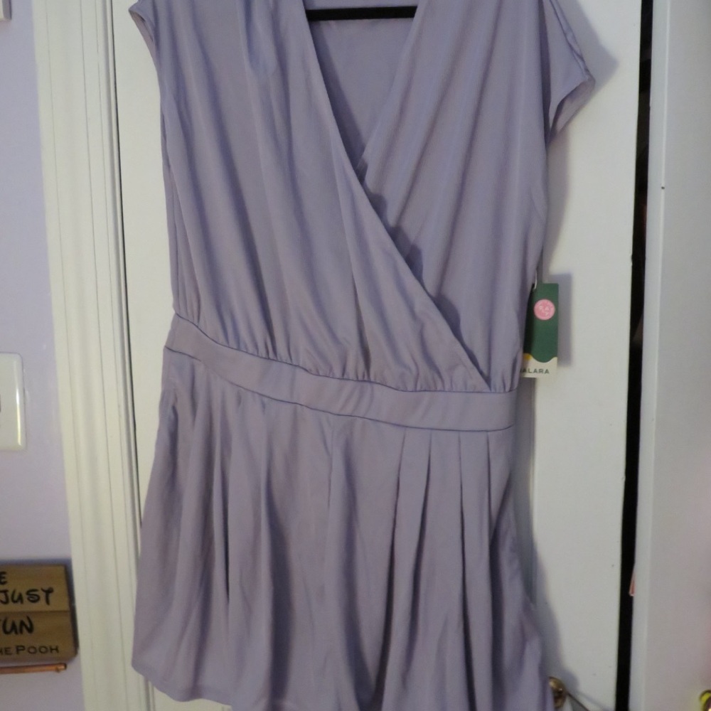 Lavender Halara V Neck Romper